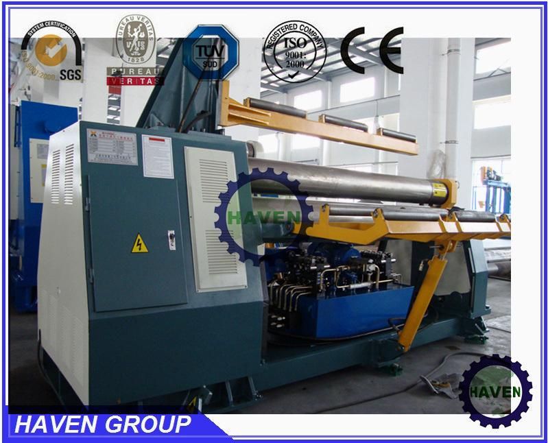 W11H-4X3200 bottom roller ARC adjust plate bending and rolling machine