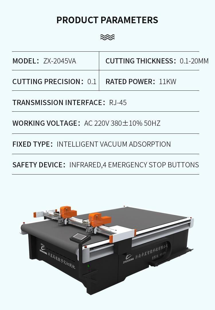 Zhuoxing CNC Oscillating Knife Cutting Machine for Car Mat Seat Floor Mat