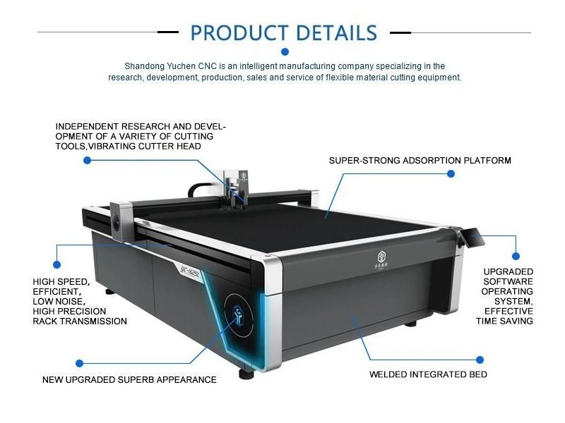 High Performance Carpet Oscilation Knife CNC Cutting Machine with No Laser