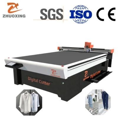 CNC Fabric Cloth Textile Round Knife Cutting Machine