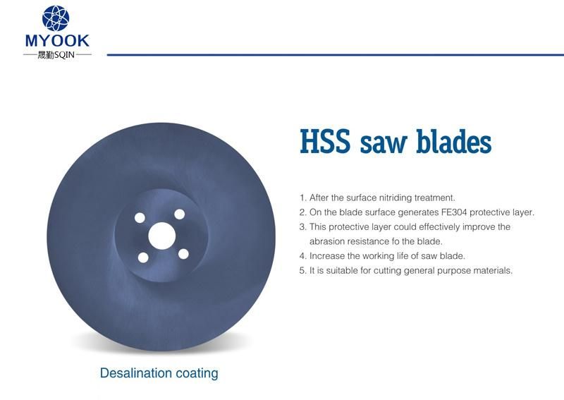 HSS M2 Circular Saw Blade Cold Saw Blade for Metal, Cutting Stainless Steel Pipe Bar Cutting with Tin Coated 275*1.6mm