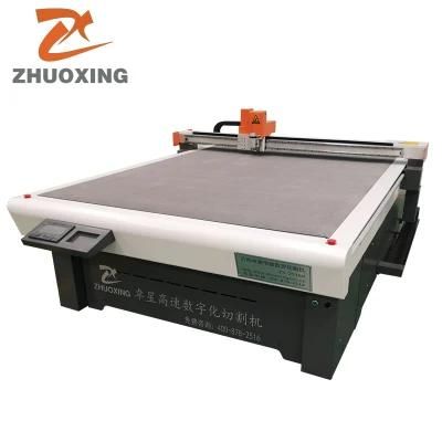 Artificial Fur CNC Cutting Machine High Accuracy Flatbed Digital Cutter for Fur and Leather Zhuoxing Jinan Factory