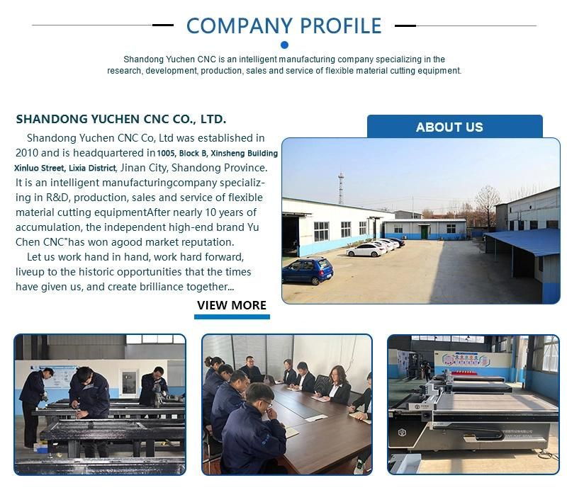 Yuchon Medical Isolation Protective CPE Suits Cutting Machine Oscillating Knife Cutting Machine CNC Fabric Cutter