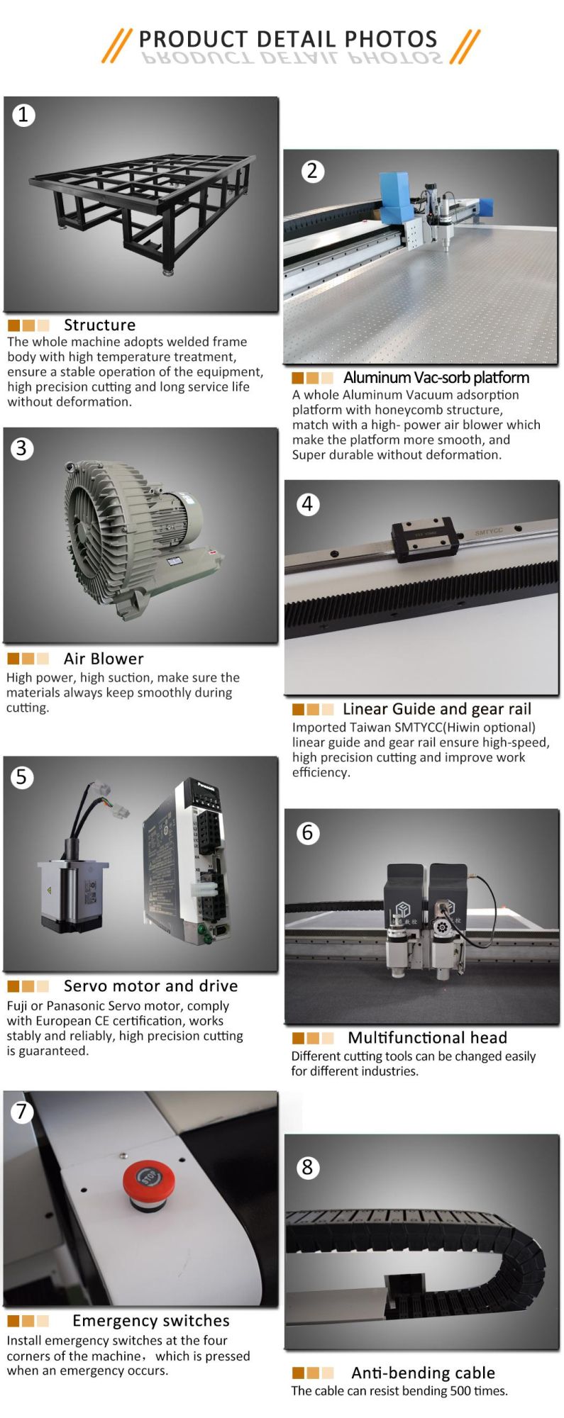 Jinan Factory High Speed and Precision Cutting Machine for Leather PVC Coiled Mats