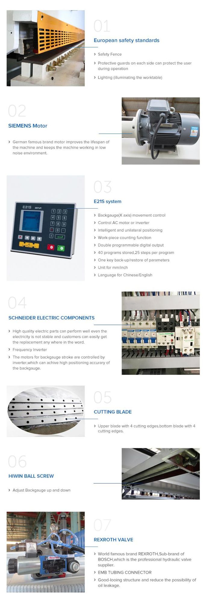 CNC Hydraulic Guillotine Cutting Machine with Cutting Blade