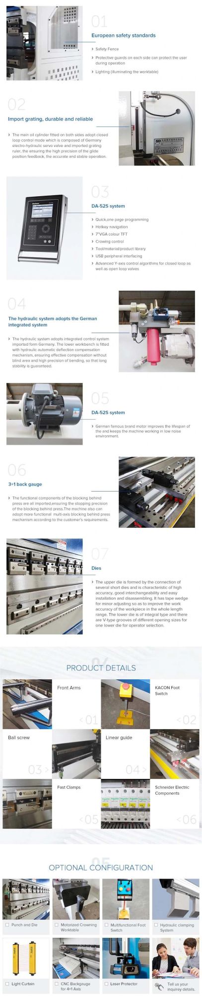 Ysdcnc High Quality Hydraulic Press Brake with Da56s System