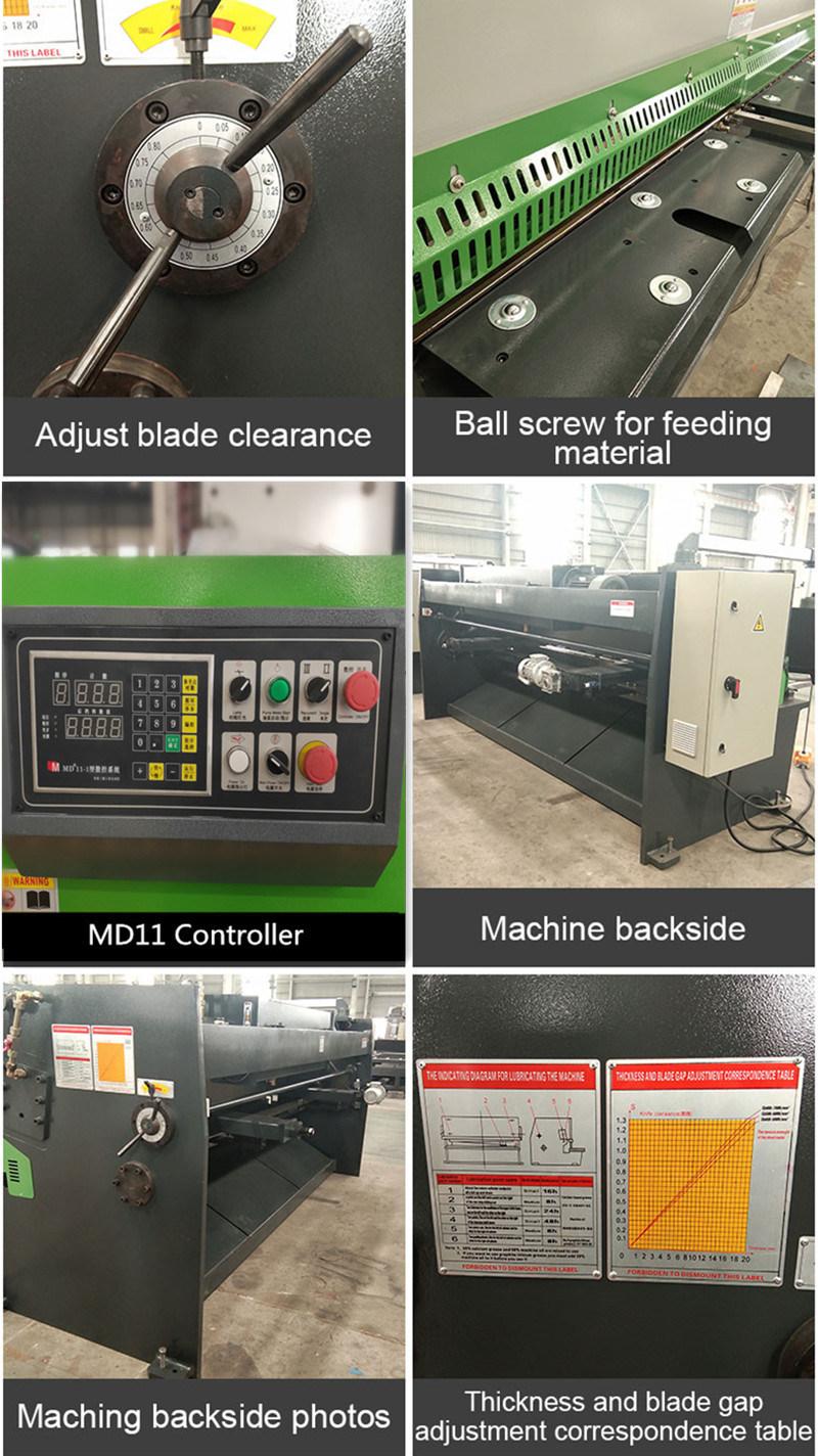 China Manufacturer CNC Hydraulic Swing Beam Sheet Metal Shearing and Cutting Machine with MD11 Controller