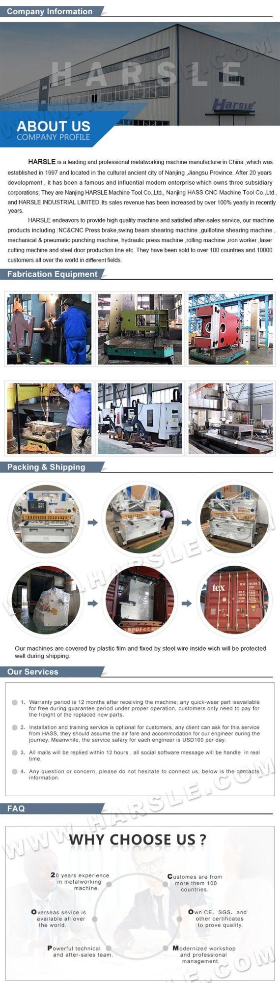 Hydraulic Mild Steel Plate Guillotine CNC NC Shearing Machine QC11K-6X2500 with P40