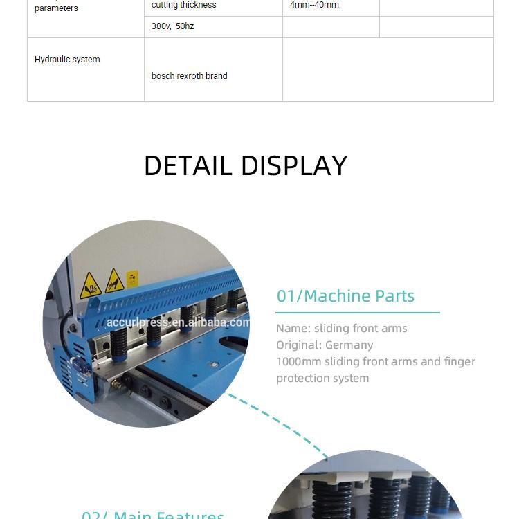 CNC Hydraulic Cutting Machine for Steel Plate