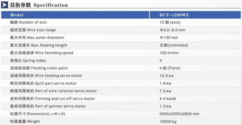 HCT-1280WZ CNC Flat Spring Making Machine With Spinner