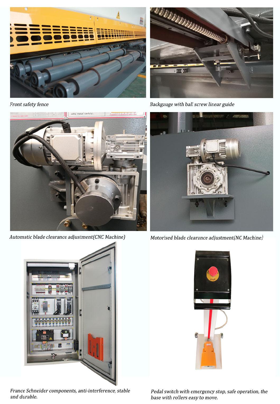 2.5/3.2/4/6m Hydraulic Guillotine Shearing Cutting Machine