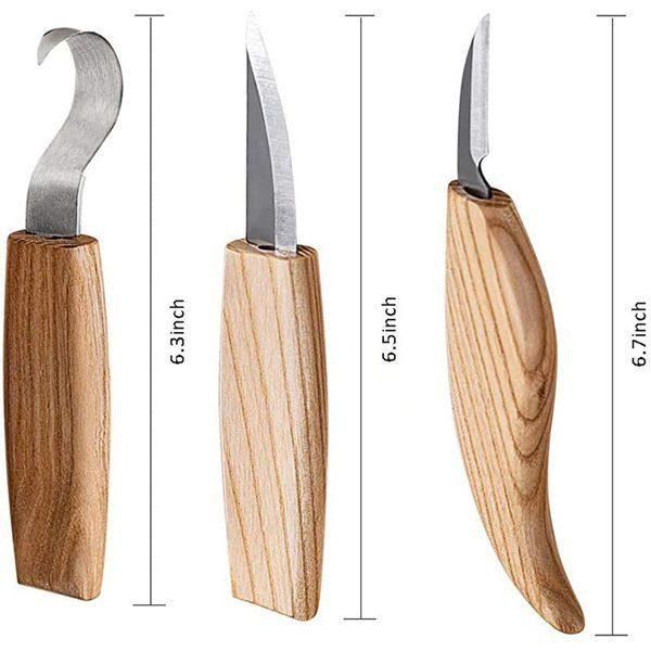 1 Set of 7 Woodworking Engrave, Engrave Knife Straight Knife Engrave Wooden Spoon Hand Engrave Pattern Tool I379446