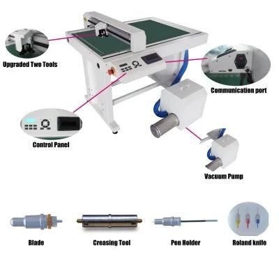 Carriage with Optical Sensor Digital Flatbed Die Cutter Cutting and Creasing Machine