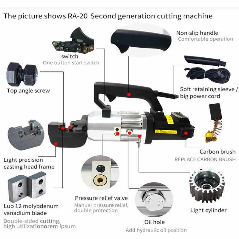 Ra-20 Steel Rod Cutter Haydrulic Iron Cutter Rebar Cutting Machine