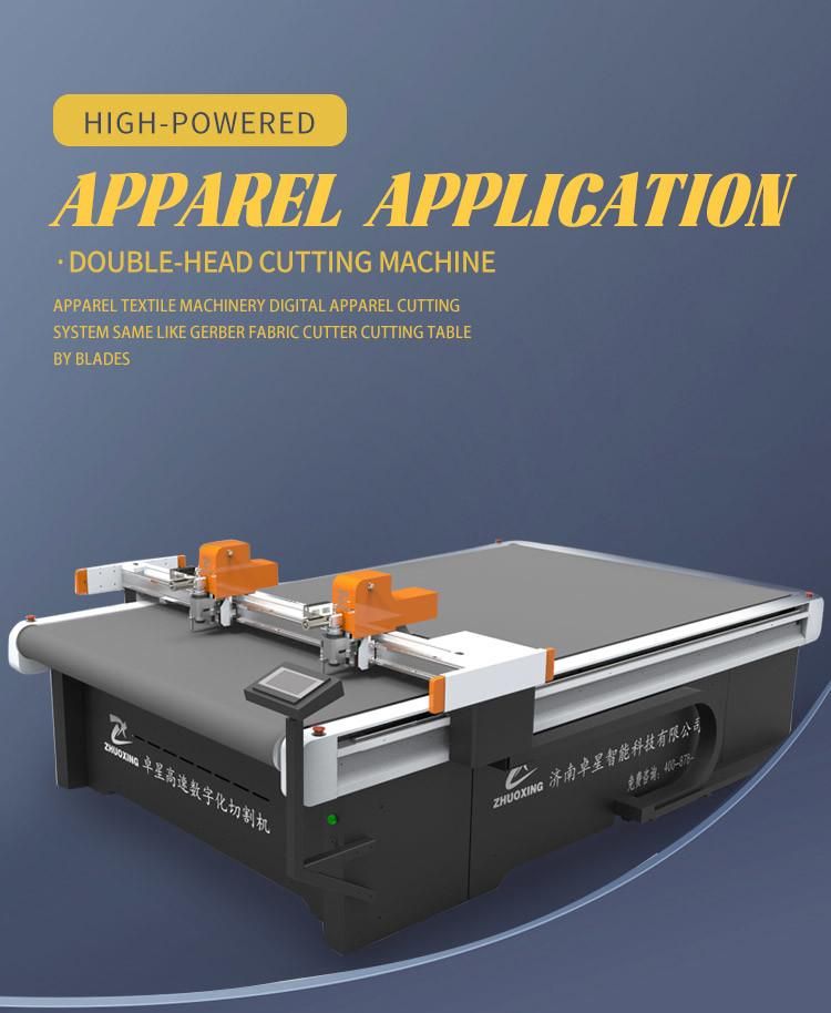 Automatic CNC Garment Cutting Machine Cloth Fabric Cutting Plotter Flatbed Cutter