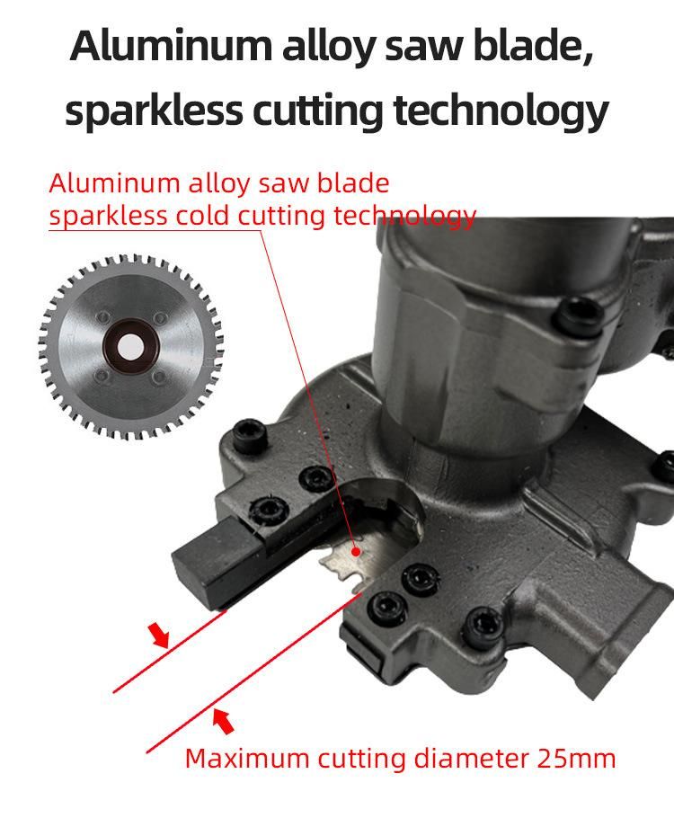 Odetools CE-25 Automatic Cutting Machine 10-25mm Sparkless Rebar Steel Cutter