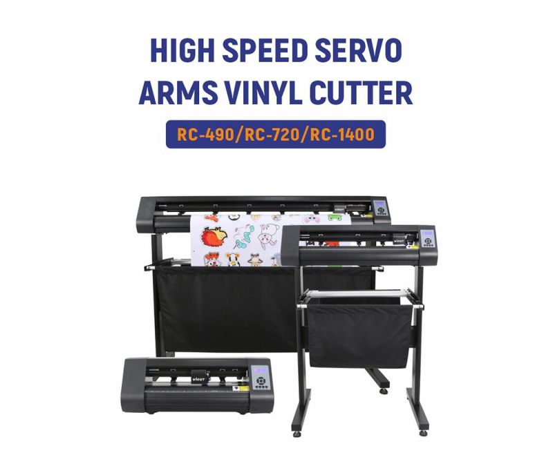 High Downforce Stickers/Vinyl/ Self-Adhesive Roll Cut Machine Cutting Plotter Auto Digital Vinyl Cutter with Arms