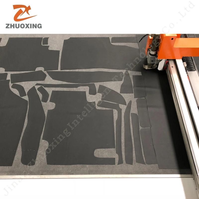 CNC Digital Table Flatbed Cutter for Real Leather, PU with High Speed and High Accuracy