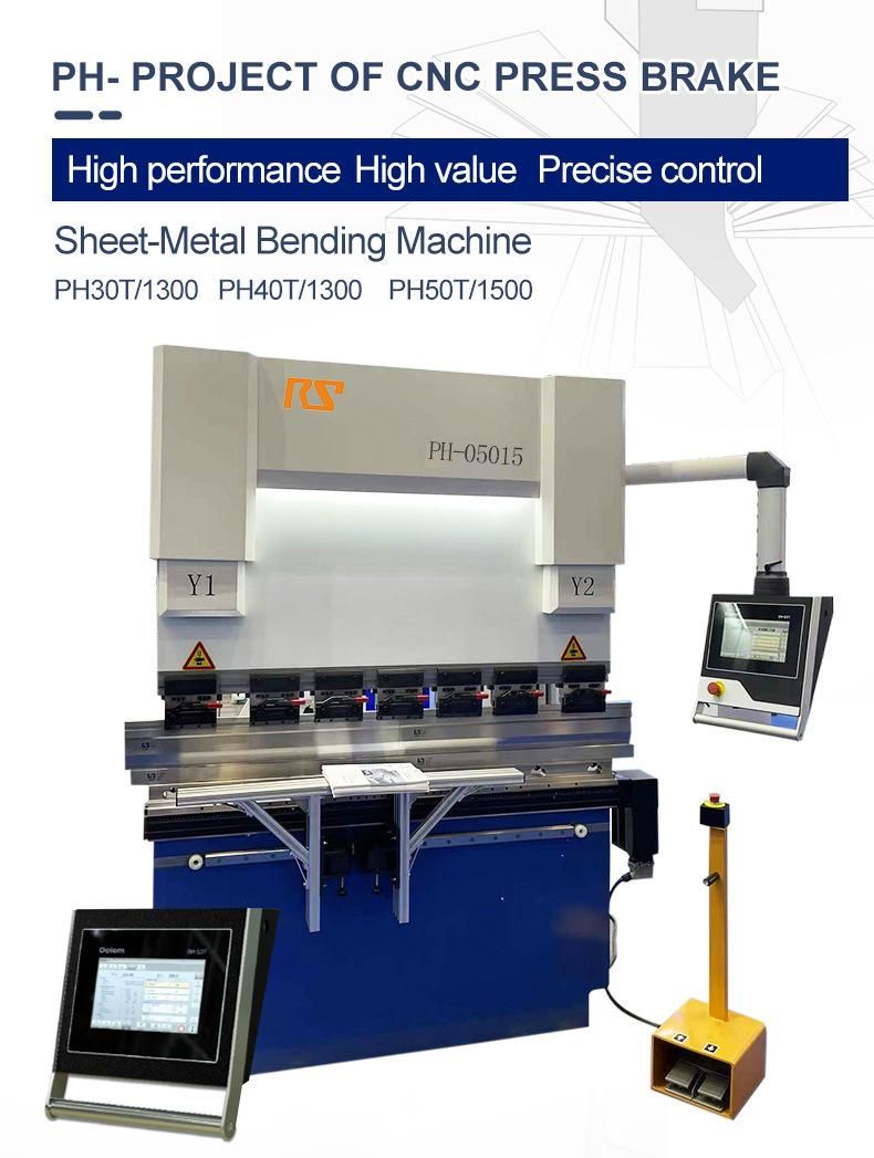 Four-Axis Standard CNC System Different Length of Section Punch Bending Machine