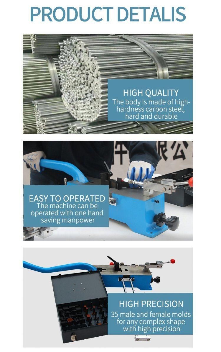 Manual Flat Diecut Steel Rule Die Bending Machine Bend with 40 Tool Die Making