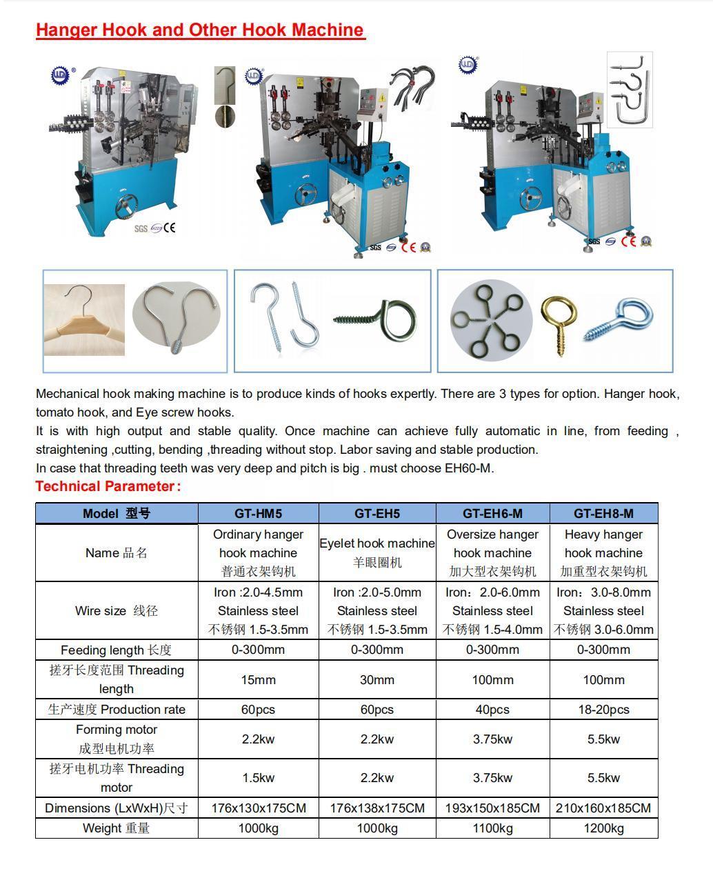 P37 Hanger Hook and Other Hook Machine Gt-Em Series