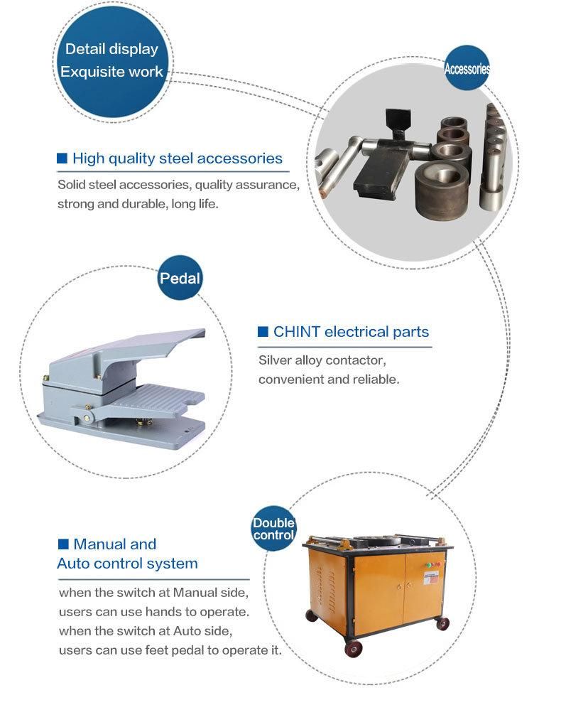 Factory Direct Sale 4kw 50mm Easy Operate Steel Bar Bender