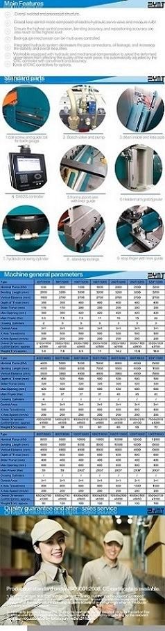 200t/3200 CNC Pipe Hydraulic Press Brake Machine for Sheet Plate