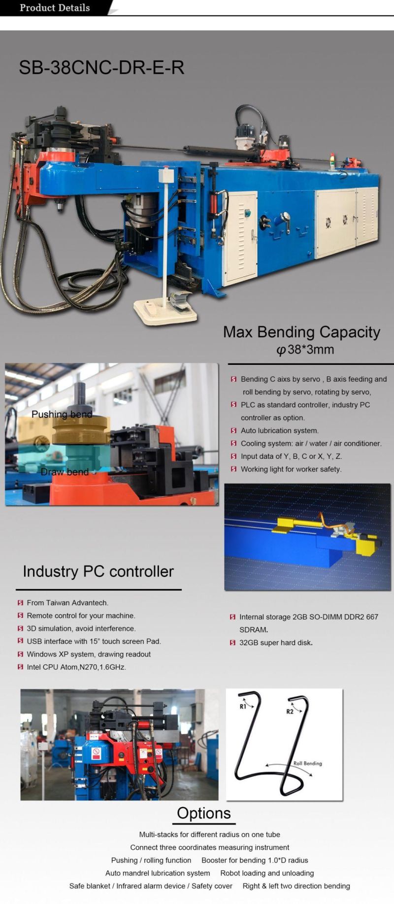 Chair Bending Machine CNC Pipe Mandrel Bender