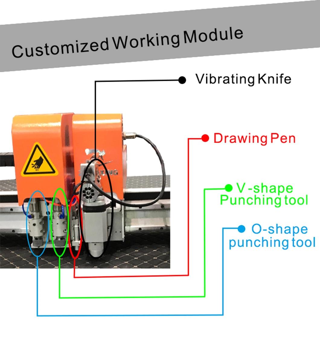 Multilayer Dress Shirt Cutting Machine Oscillating Knife Cutter