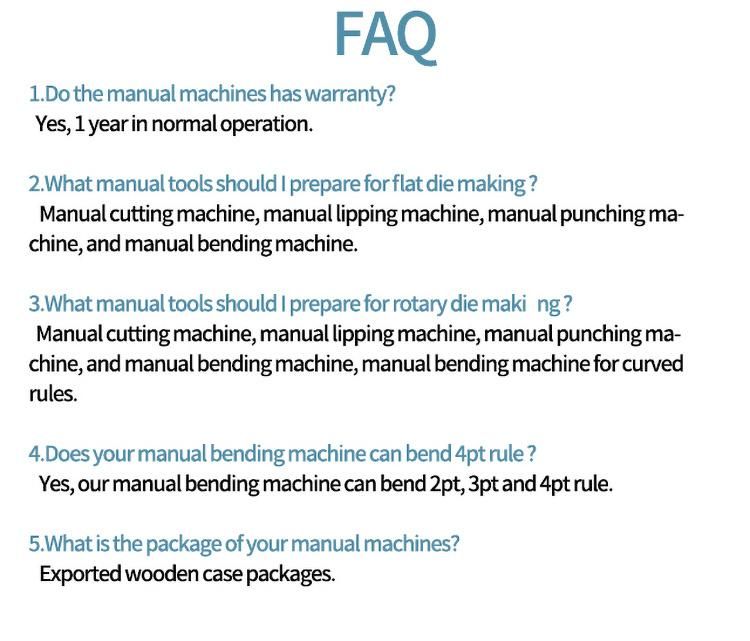 Manual Precision Metal Steel Rule Die Bending Machine for Die Making