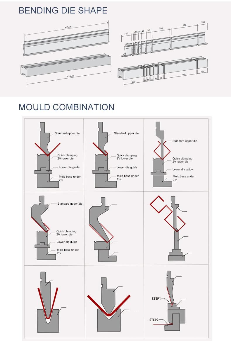 Stable Performance Angle Programming Mode Down Drive Bending Machine