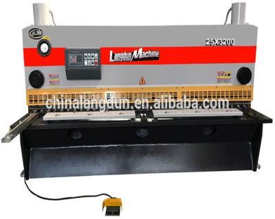 High Accuracy 25*3200mm Hydraulic Shearing Machine, CNC Guillotine Shear Cutting Machine