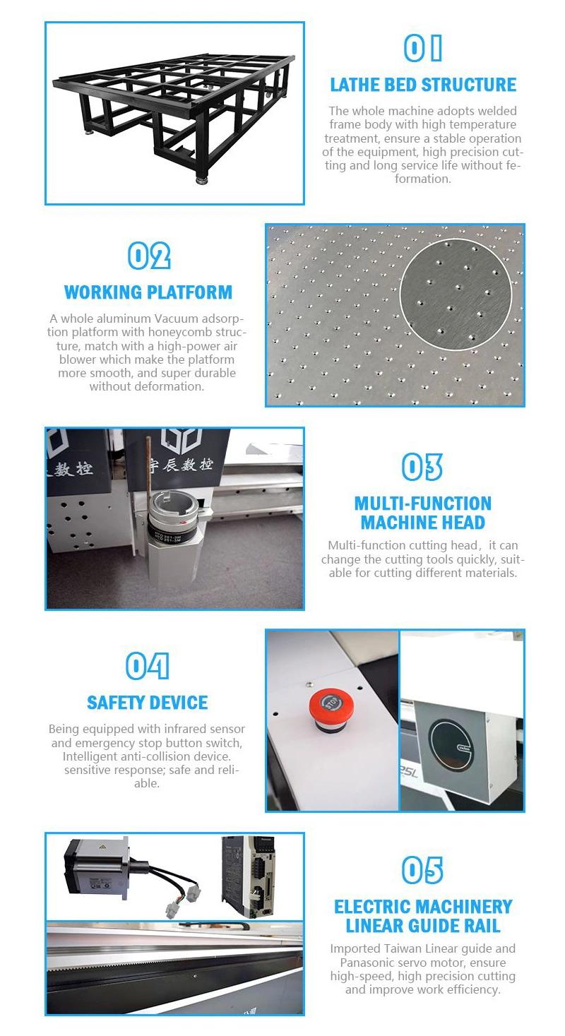 Yc-1625L CNC Oscillating Knife Car Interior Mat Cutting Machine