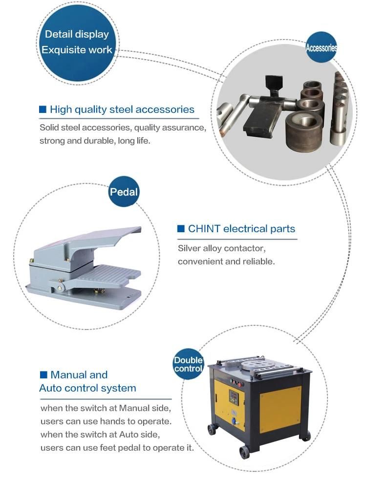 Automatic 40mm Rebar Bender Machine High Efficiency Tmt Bending Machine Best Selling Steel Wire Bending