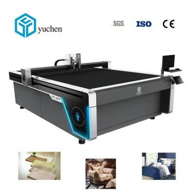 Yuchen CNC Intelligent Fabric/Cloth Sofa Cover Cutter Machine by Oscillating Knife