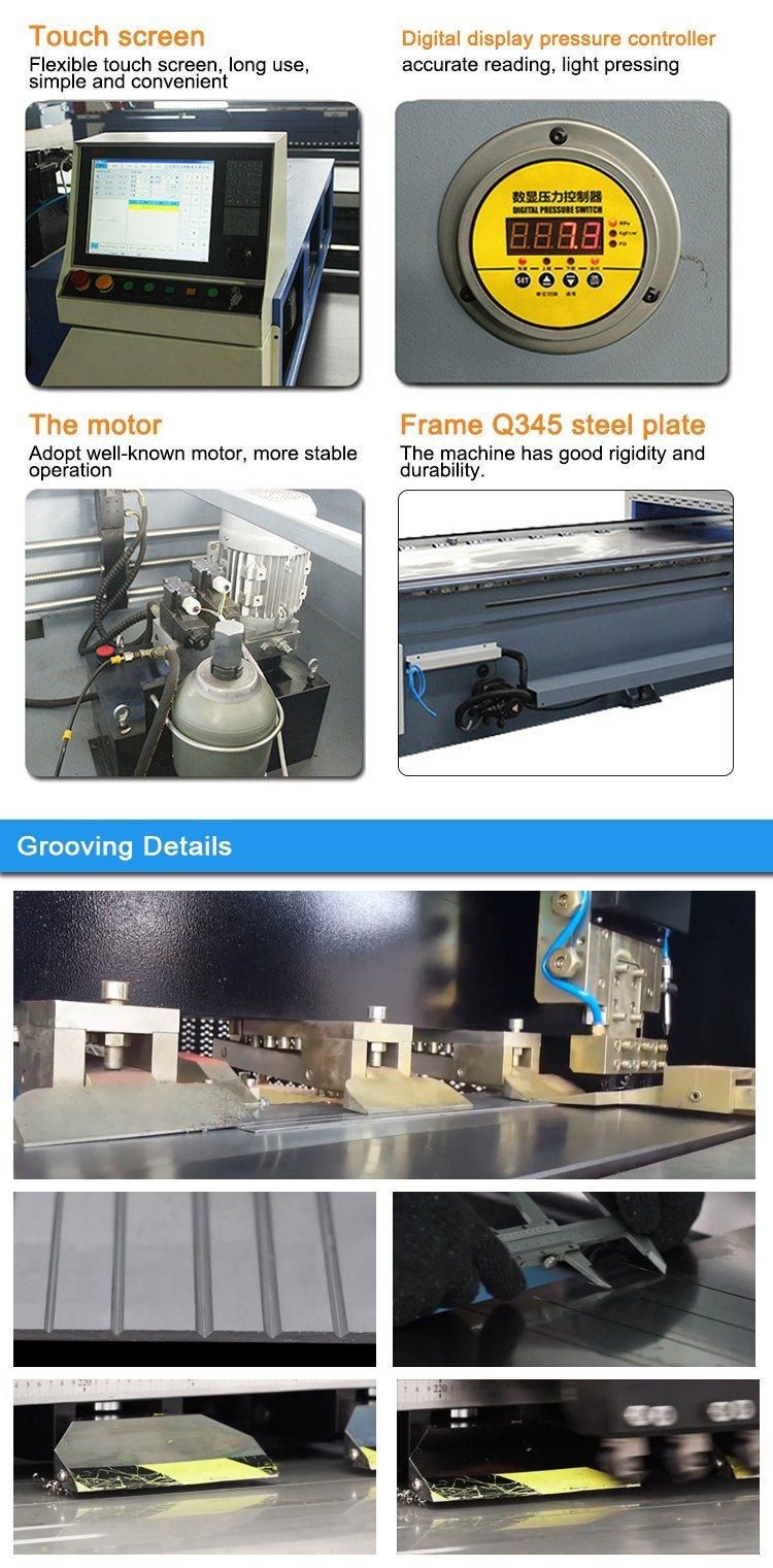 Processing V Slotting by 4 Cutters Full-Servo CNC Metal Slotting Machine