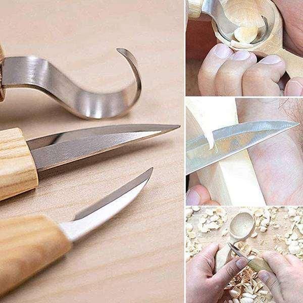1 Set of 7 Woodworking Engrave, Engrave Knife Straight Knife Engrave Wooden Spoon Hand Engrave Pattern Tool I379446
