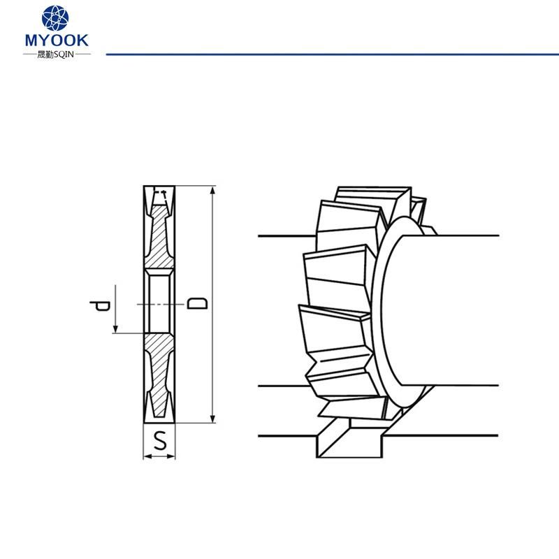 Side Milling Cutter with Straight Teeth