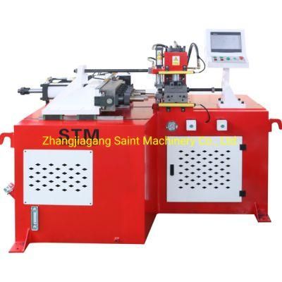 High Standard Automatic Single-Head Straight Punching Two-Station Tube End Forming Machine for Pipe Tube Processing