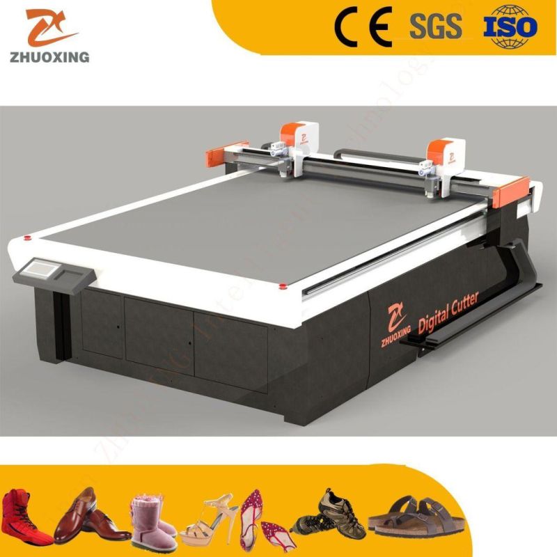 Zhuoxing Automatic CNC Leather Shoes and Bags Making Cutting machine with Oscillating Knife