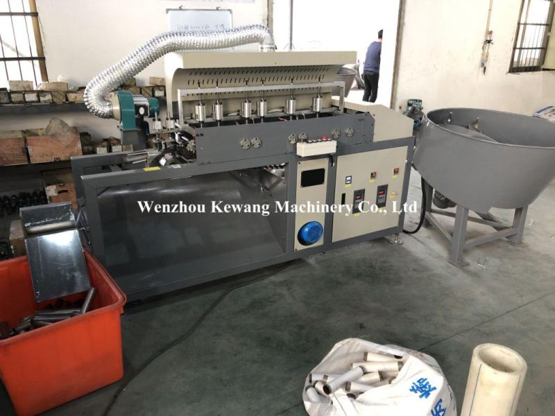 Spool/Pipe/Bobbin Yarn Cutting and Cleaning Machine with Conveyor Belt Collecting