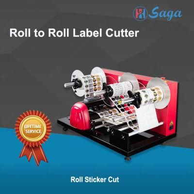 Automatic Digital Contour Digital Label Roll to Roll Die Cutter for Kiss-Cut Self-Adhesive Paper/Stickers