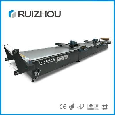 CNC Oscillating Blade Foam Cloth Cutting Machine with Dual Cutting Heads