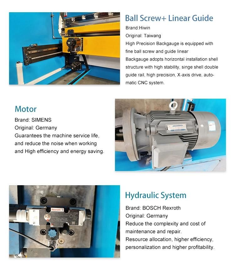 Wc67K 40 Ton 80 125t 2500 2.5m Metal Sheet Plate Construction Industry Hydraulic Plate CNC Bending Press Brake Machine