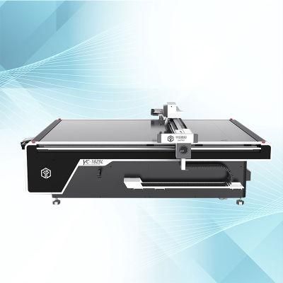 CNC Polycotton Scarfs Laser Cut Rubber Damping Pad Oscillating Knife Cutting Machine