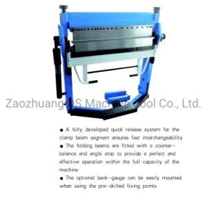 Manual Hand Press Brake Ds40/3A Metal Sheet Folding Machine