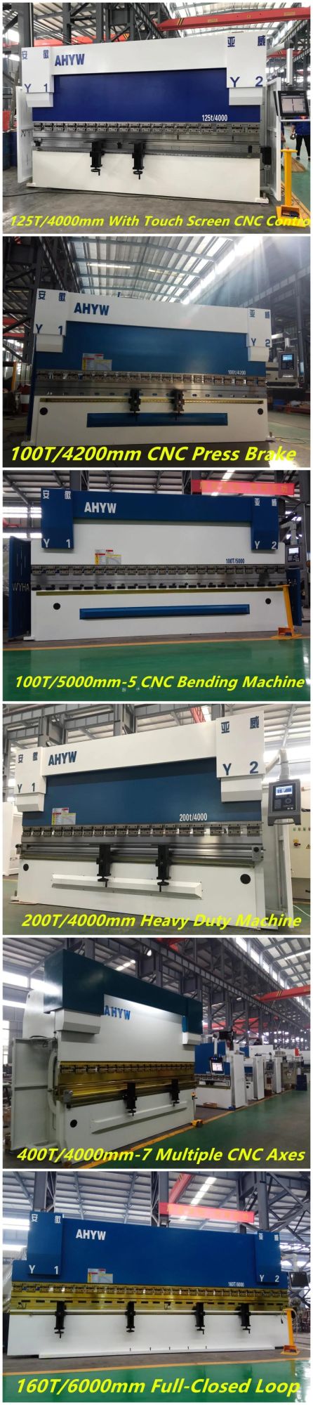 Wysong Press Brake From Anhui Yawei with Ahyw Logo for Metal Sheet Bending