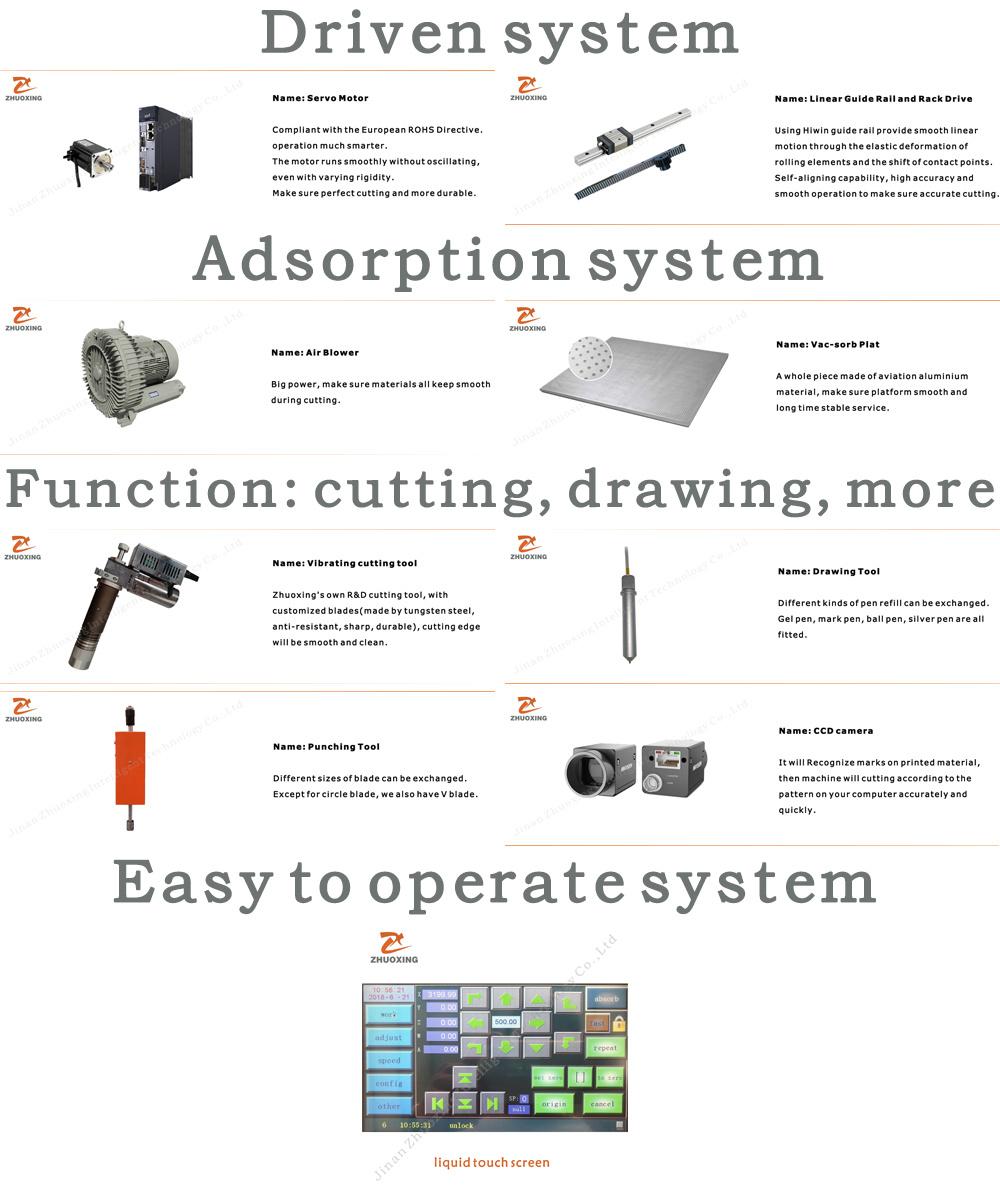 Oscillating Knife PU Cutting Machine for Flocking Synthetic Leather