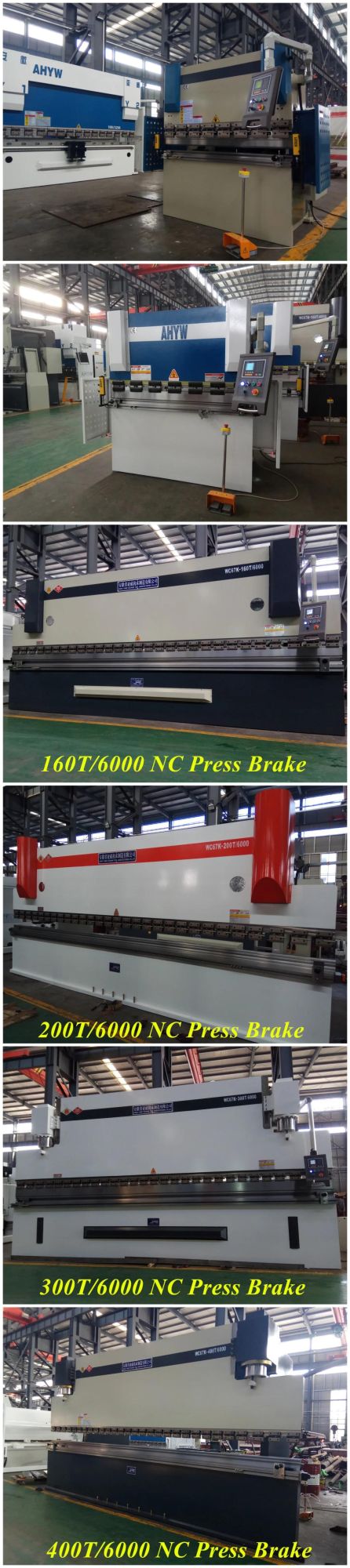 100 Ton Hydraulic Press Brake with Goose Neck Top Punch for Steel Box