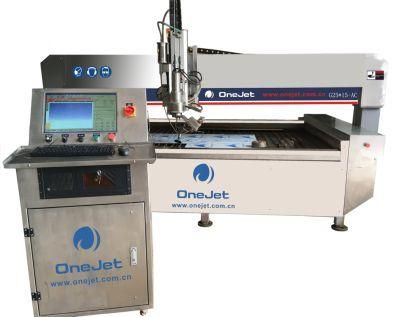 Onejet Waterjet Cutting Machine for Slabs Marble Ceramic 45 Degrees Beveling Cutting